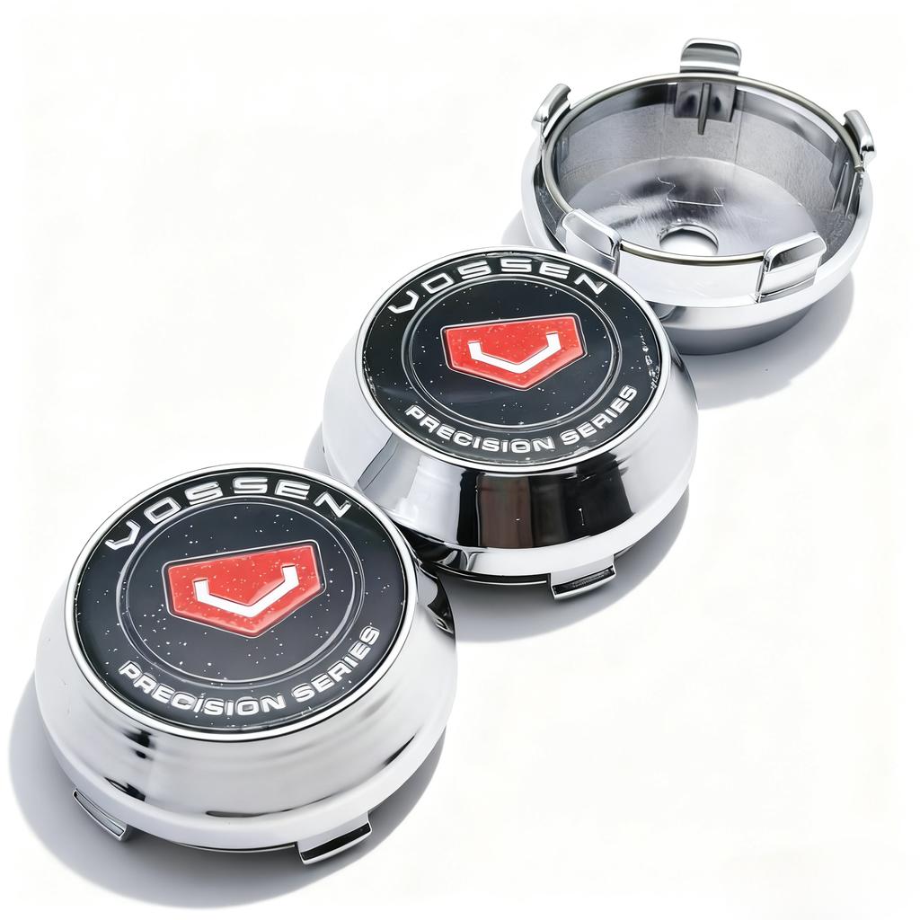 4 Stück Vossen Logo Emblem Auto Radnabendeckel 60MM 56MM Räder Nabe Hohe Kappe Felge Radkappen Abdeckung Präzisionsserie Auto Zubehör