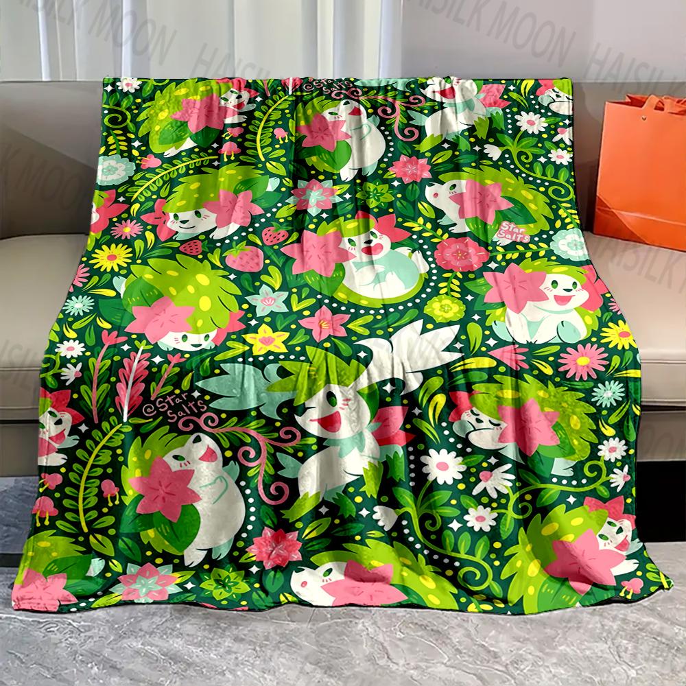 1PC Cartoon Pokémon Characters Print Blanket Fluffy Plush Sofa Bed Blanket for Kids Adults Travel Camping Supplies Car for Gifts