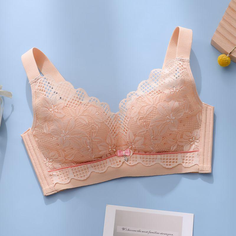 Women Sexy Lace Bra Wireless Thin Cup Breathable Push Up Magnetic Free Shaping Bra Comfortable Supportive Lingerie Underwear