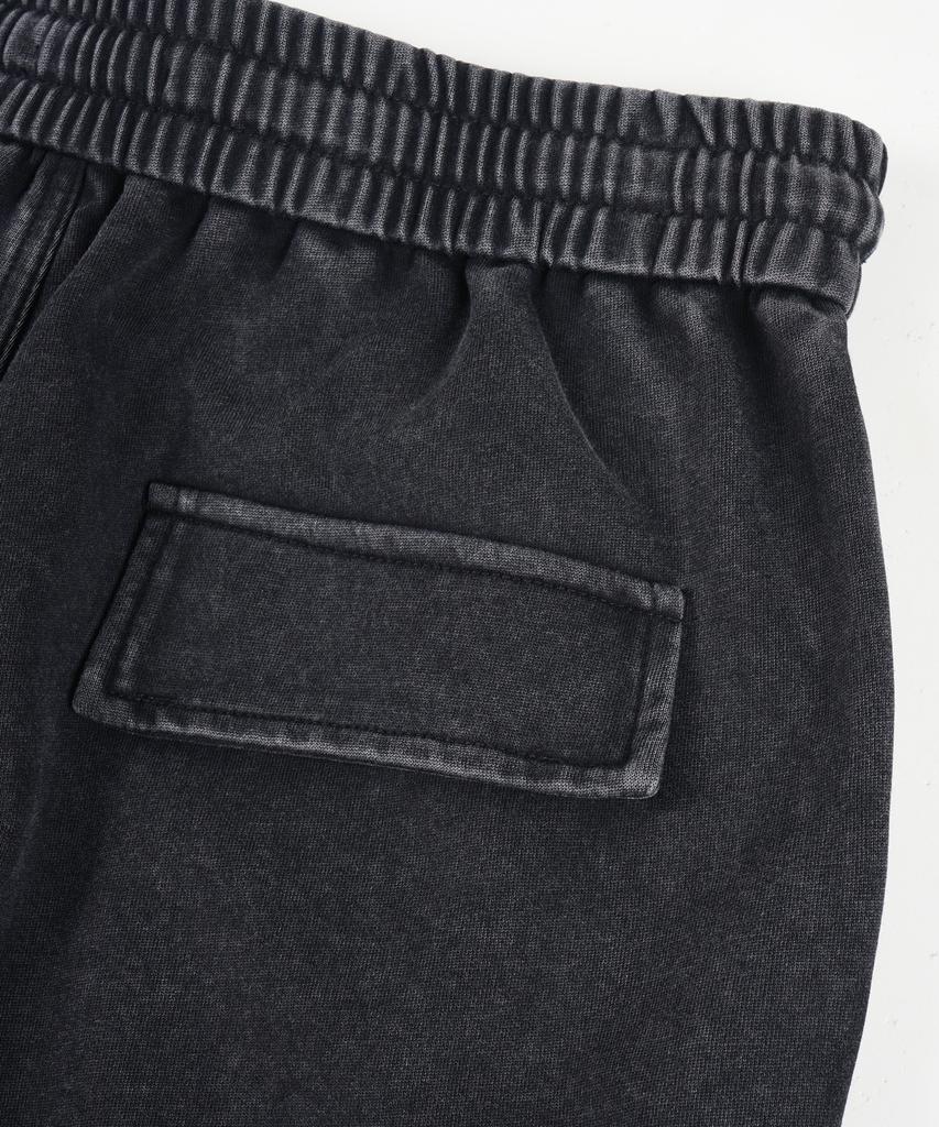 BIRBANTE Garment-Dyed C.L Fit Cargo Half Pants - Charcoal