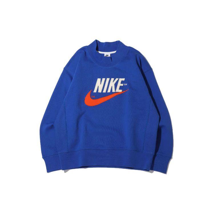 

Nike Trend Capsule Logo Embroidered Sport Sweatshirt With Stand-Up Collar Men Tops Blue DM5274-480 L
