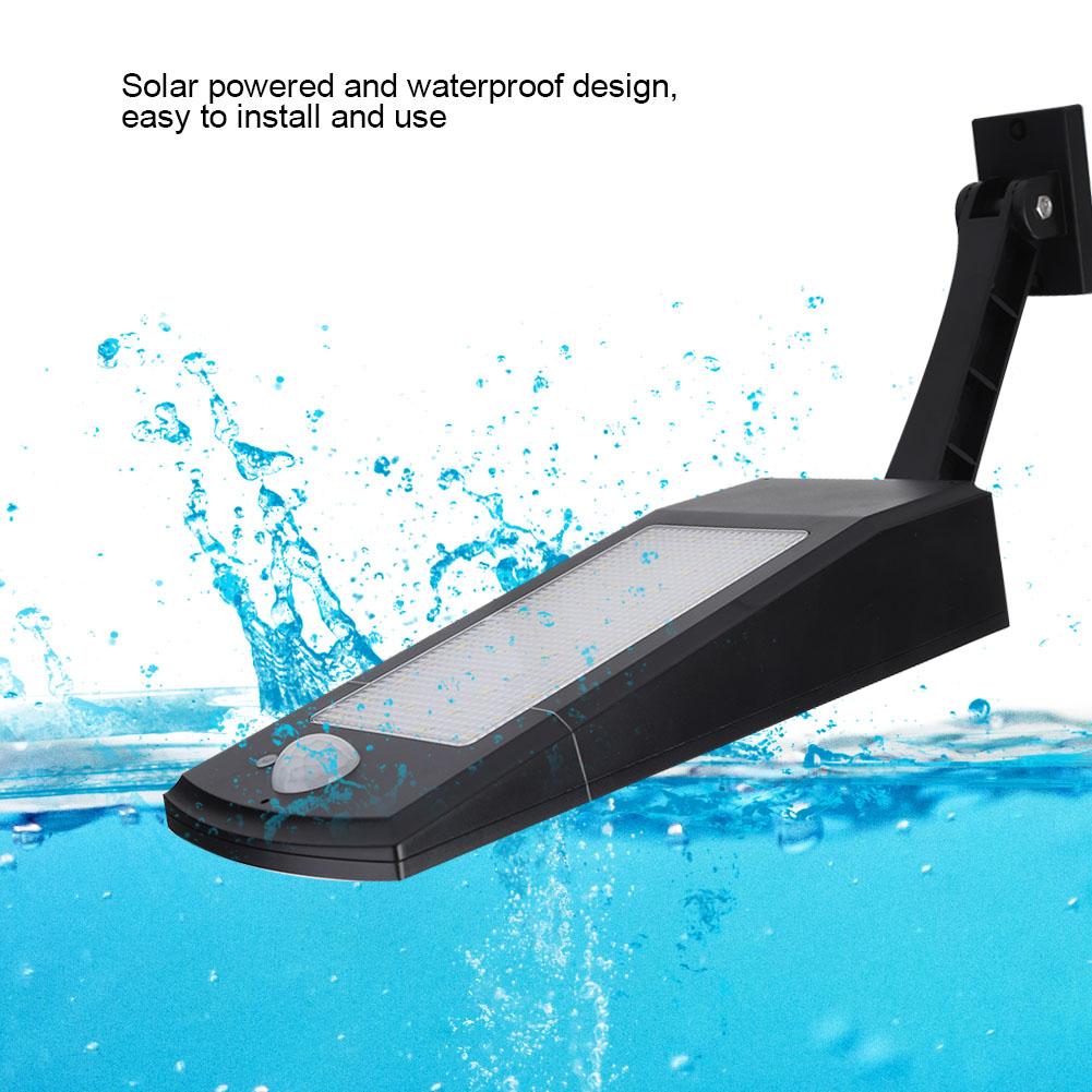 Solar Powered LED Wall Light Waterproof Sensor Lamp Black White with Remote Control