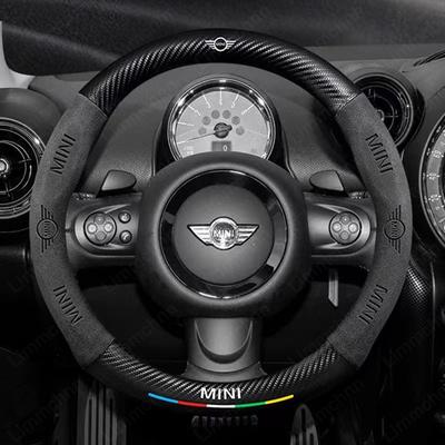 Housse de volant en cuir suédé pour voiture Style de voiture Intérieur Pour Mini Cooper One JCW F54 F55 F56 F57 F60 R52 R53 R55 R56 R57 R61