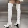 Sexy Overknee High Boots For Women Point Toe Fetish Party Shoes Thin Heel Over the Knee Boots Green Black White Winter Long Boot