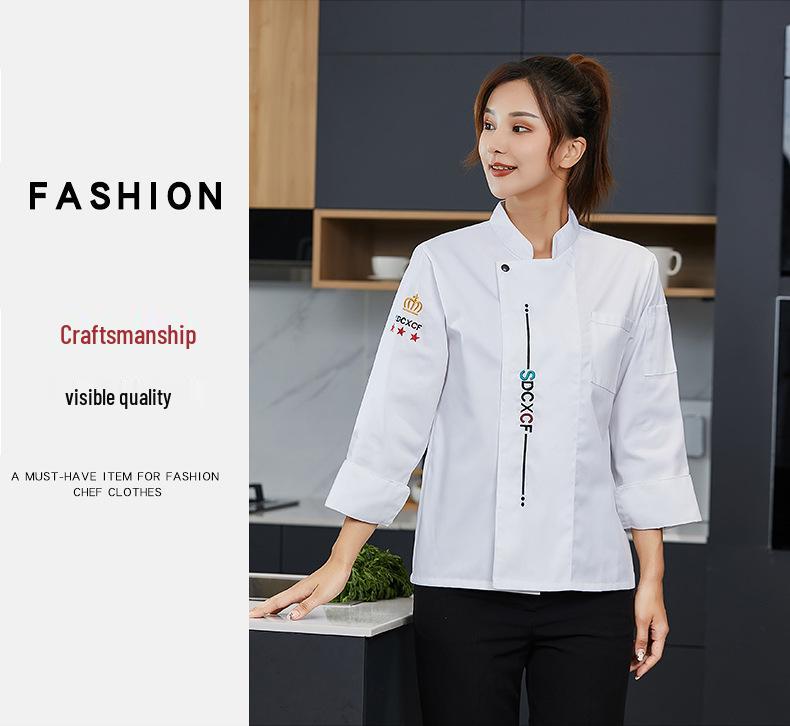 Kuchařská uniforma s vlastním logem: Vodotěsné, Olejivzdorné Pracovní oblečení s dlouhým rukávem pro cateringové a restaurační kuchyně