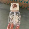 Water Bottle Straw Cup Children's Water Cup Cute Lucky Bear Large Capacity Plastic Internet Celebrity Straw Cup Student Portable Kettle