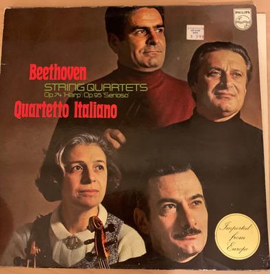LP Record LUDWIG VAN BEETHOVEN, QUARTETTO ITA - String Quartets Op. 74 'Harp' / Op. 6500180 Philips 1971 Europe Classical Used