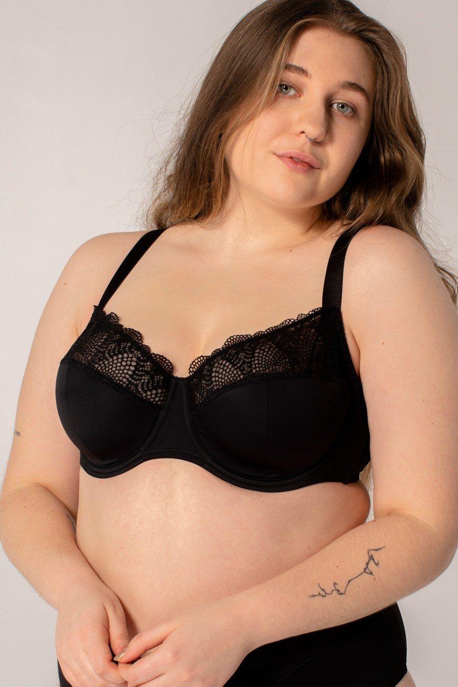 

Бюстгальтер із ущільненою чашкою brabrabra (85338) 80E прозорий колір чорний