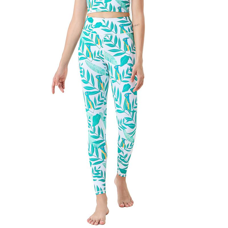 New Style High-Waisted Butt-Lifting Quick-Dry Dance Yoga Trousers for Women Printed Yoga Wear
