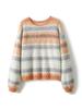 Women's Fair Isle Jacquard Knit Sweater - Autumn/Winter Korean Style, Loose Fit, Round Neck Pullover