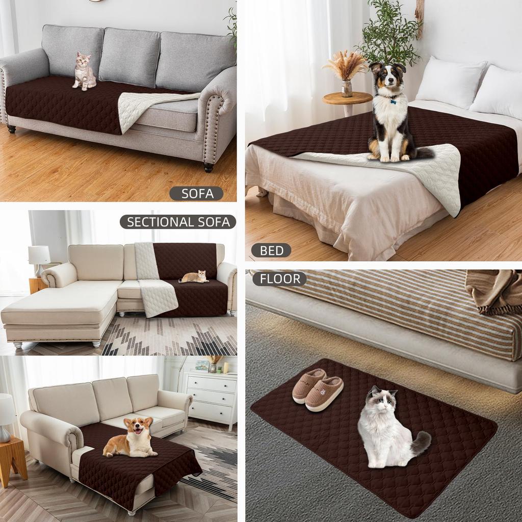 Waterproof Dog Bed Cover Pet Blanket for Bed Couch Sofa Reversible Sofa Slipcover L Shape Sofa Cover Sectional Couch Cover Chaise Loveseat Couch Cover