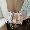 Large-capacity Bag Women's New High-end Textured Cloth Printing Shoulder Bag Niche Simple Versatile Tote Bag