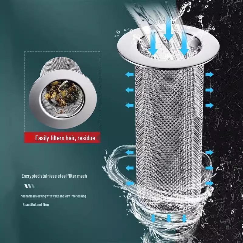 Universal Stainless Steel Hair Filter for Bathroom Floor Drain, Basin, Toilet, and Bathtub