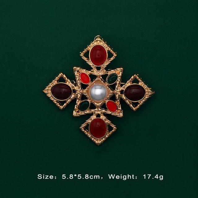 

Барокко Винтаж Тренд Атмосферный Геометрический Прямоугольник Брошь Костюм Свитер Наряд Аксессуары