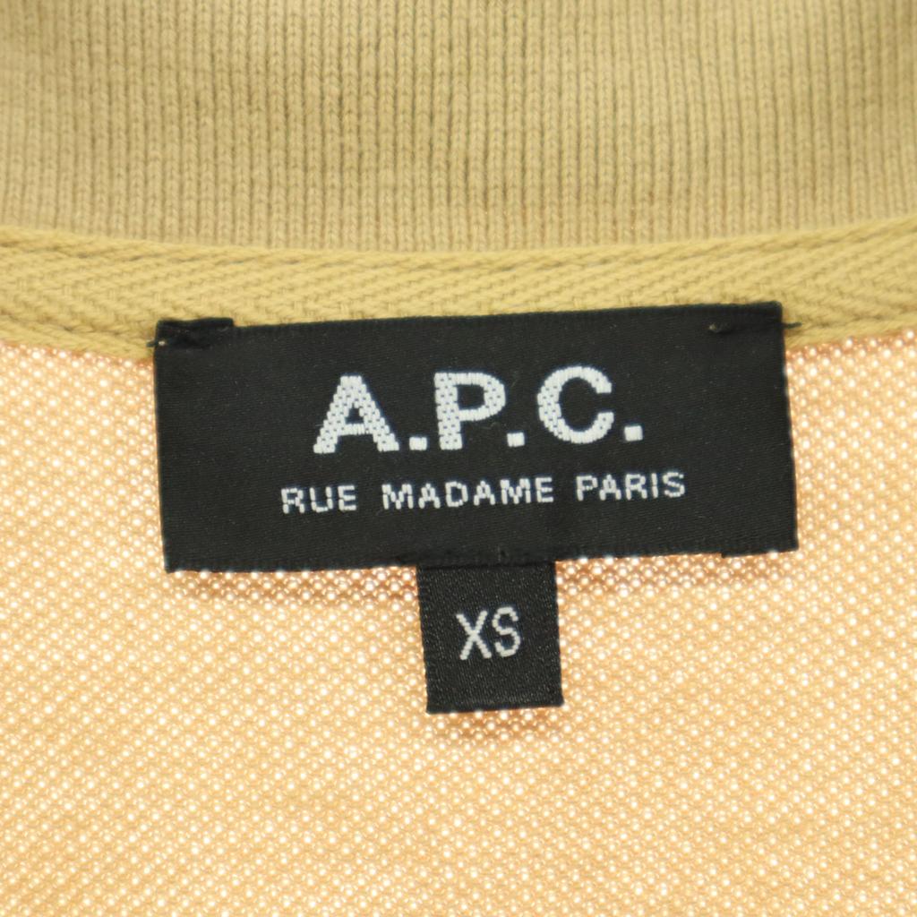 A.P.C. Made In Japan Short Sleeve Polo Shirt XS Beige Men's Used