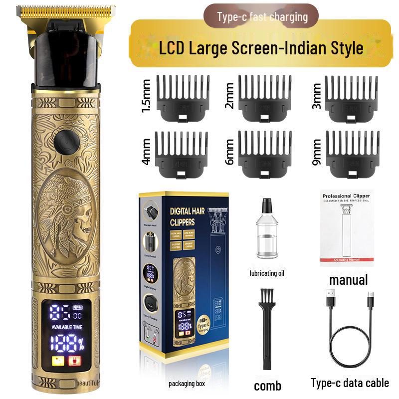 Retro Multifunctional TYPE-C Fast Charging Portable Hair Clipper