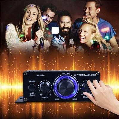 מגבר סטריאו דיגיטלי Hi-Fi 20W+20W: עיצוב קומפקטי, יציאת 20W דו-ערוצית, עיוות נמוך, גוף מסגסוגת אלומיניום למכוניות ובתים