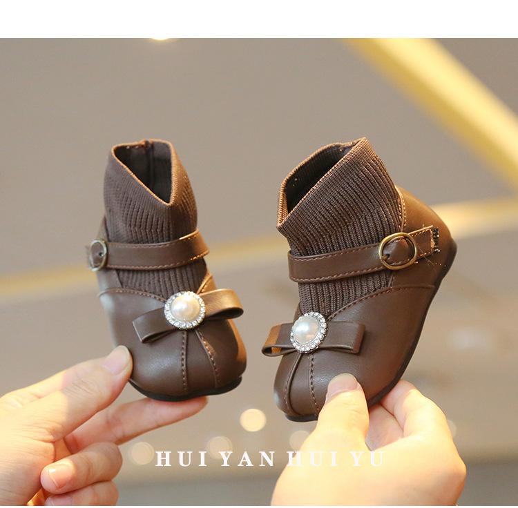 Super Soft Girl Shoes 1-3y Old Spring Autumn Baby Princess Shoe Fashion Girl Boots Versatile Baby Shoes Breathable Walking Shoes
