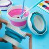 Silicone Folding Bucket For Manicure Washing Painting Brush Bucket Watercolor Drawing Bucket Tools Portable Pen Washing Cup