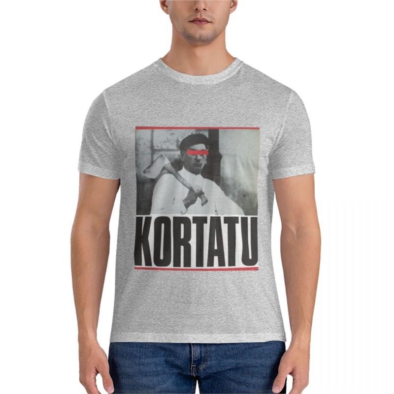 summer men t-shirt black man tshirt Kortatu Active T-Shirt mens graphic t-shirts pack boys white t shirts S