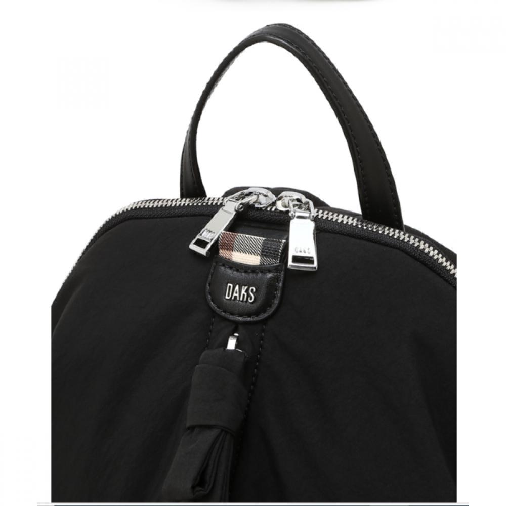 Daks Black Nylon Backpack With Logo Decorate Dcba6e850bk
