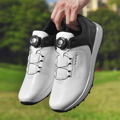 Waterproof Leather Men Women Golf Shoes Big Size Non-Slip Men'S Golf Shoes Rubber Sole Sneakers