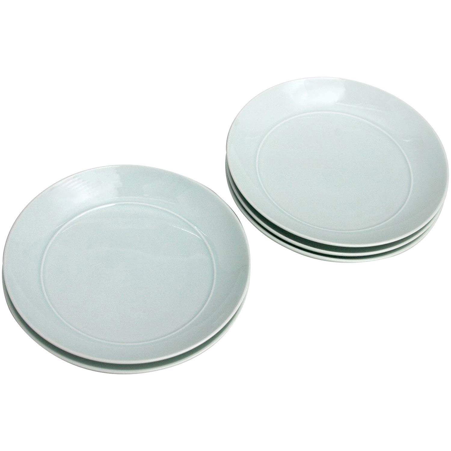 Хасами-керамика, Печь Корин, Набор японских тарелок с резьбой, Сине-белый фарфор, 52527