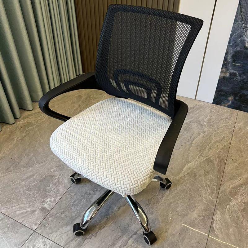 

Home Decor Stretch Jacquard Chair Seat Cover Soft Solid Color Dining Removable Washable Chair Protector for Kitchen Hotel XL