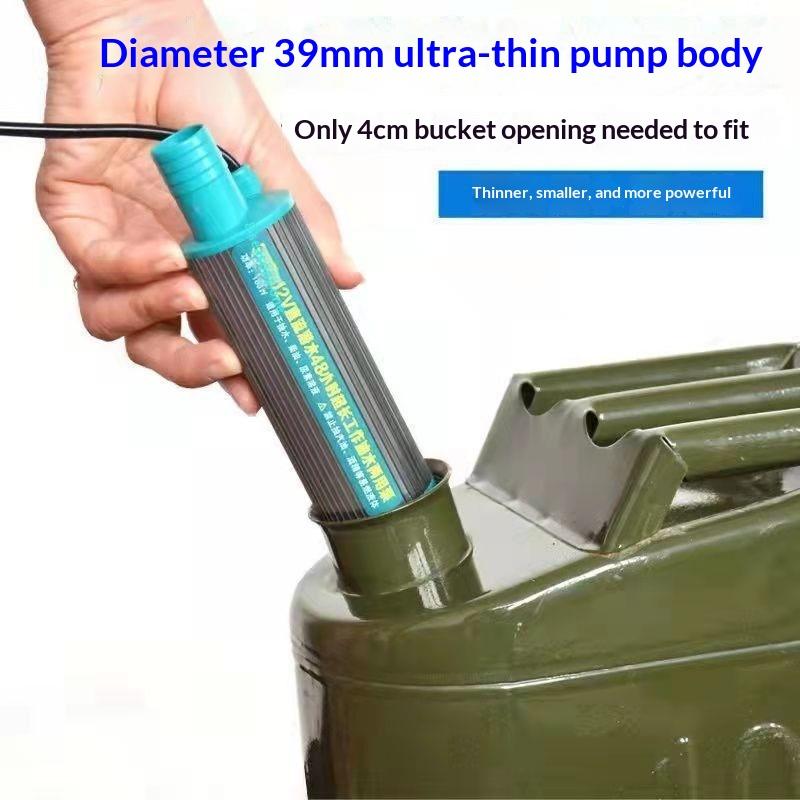 1 Set 30Lmin Diesel Oil Water Extractor Car Refueling Pump High Performance 12V/24V Dc Submersible Fuel Transfer Pump