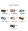 Retro Polaryzacyjne Okulary Bambusowe z Bambusowymi Zausznikami Mao - Unisex Styl Europejski i Amerykański