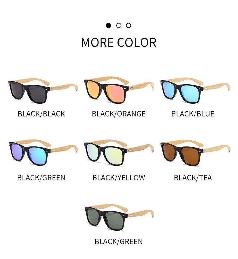 Retro Polaryzacyjne Okulary Bambusowe z Bambusowymi Zausznikami Mao - Unisex Styl Europejski i Amerykański