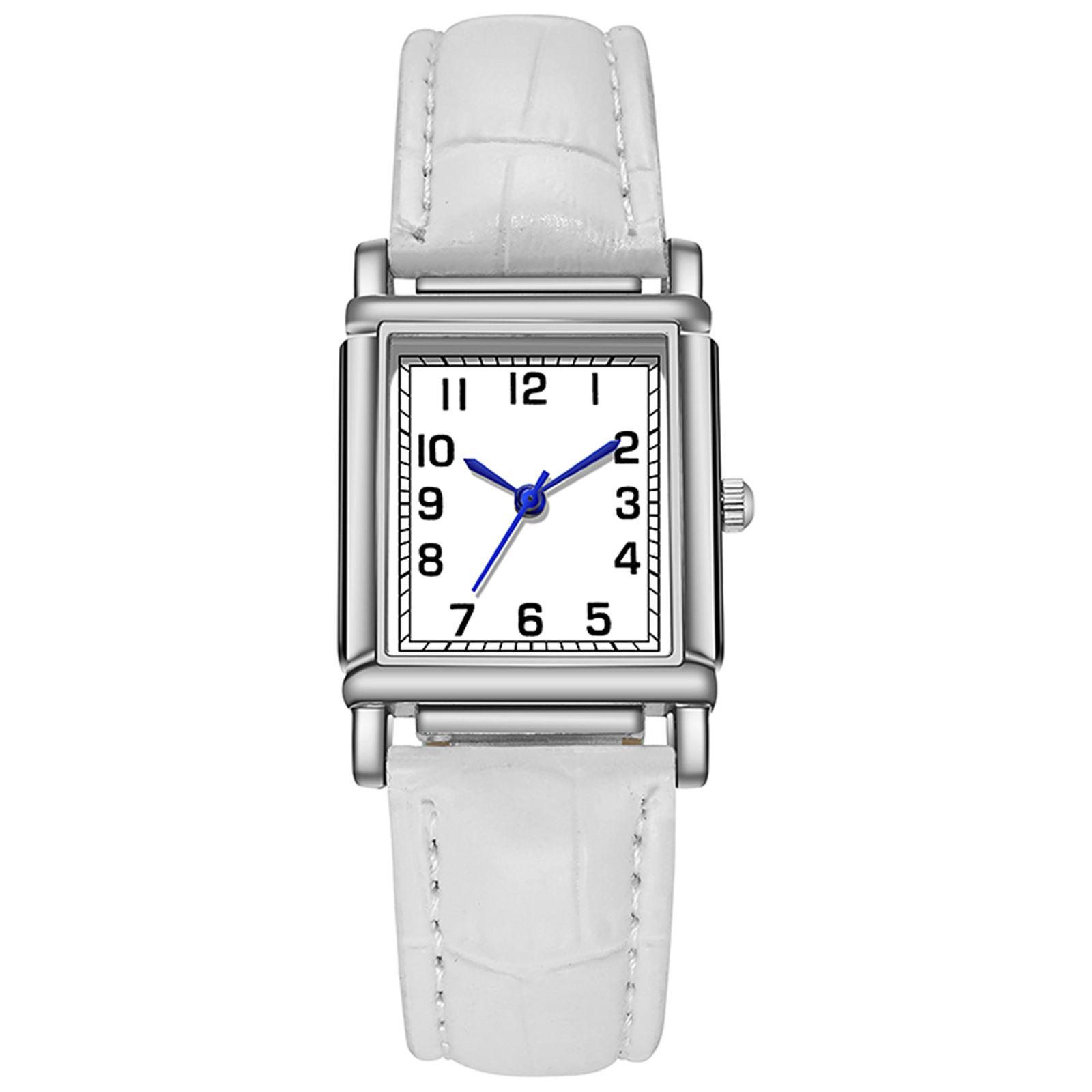 

Женские часы Корейские кварцевые часы Женские часы на ремне Квадратные часы