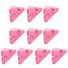 10Pcs Triangle Clips Multifunctional Transparent Large Angle Jelly Color Reusable Binding Mini Book Paper Binder Clips Desktop Organizer for Office