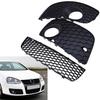 Conjunto de Grades Inferiores Centrais e Telas de Grade de Farol de Nevoeiro Pretas Foscas para VW Golf MK5 GTI Jetta 2004-2009 Substituição