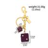 Fashionable Irregular Shape Dice Billiard Bag Pendant Metal Keychain - Hot Selling