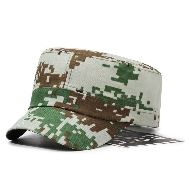 Unisex Outdoor Camouflage Sun Protection Cap: Breathable Military Style Flat Top for Spring and Summer