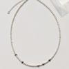 BONBEAU Bebe silver heart water pearl Necklace Silver mini heart freshwater pearl choker silver necklace 3mm