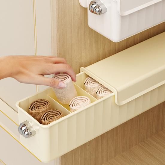 1/2Pcs Underwear Socks Storage Box Wall-Mounted Multiple Compartments Anti Dust Storage Boxes Socks Organizer