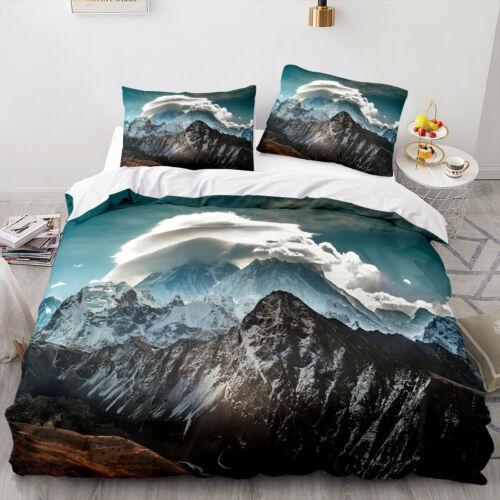 Skogslandskap Påslakan Quilt Cover Sängkläder Set Örngott Enkel Dubbel King Art