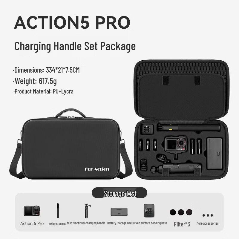 XFJI Portable Multi-functional Storage Bag for DJI Action