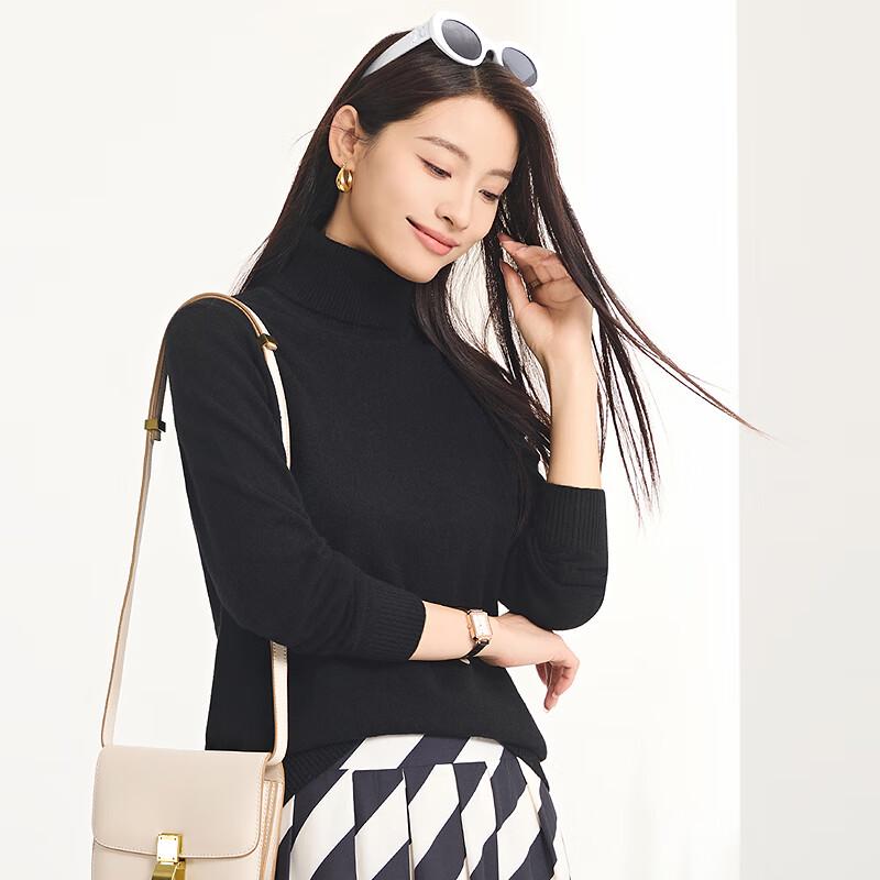 FAPAI 100% Merino Wool Women's Turtleneck Sweater