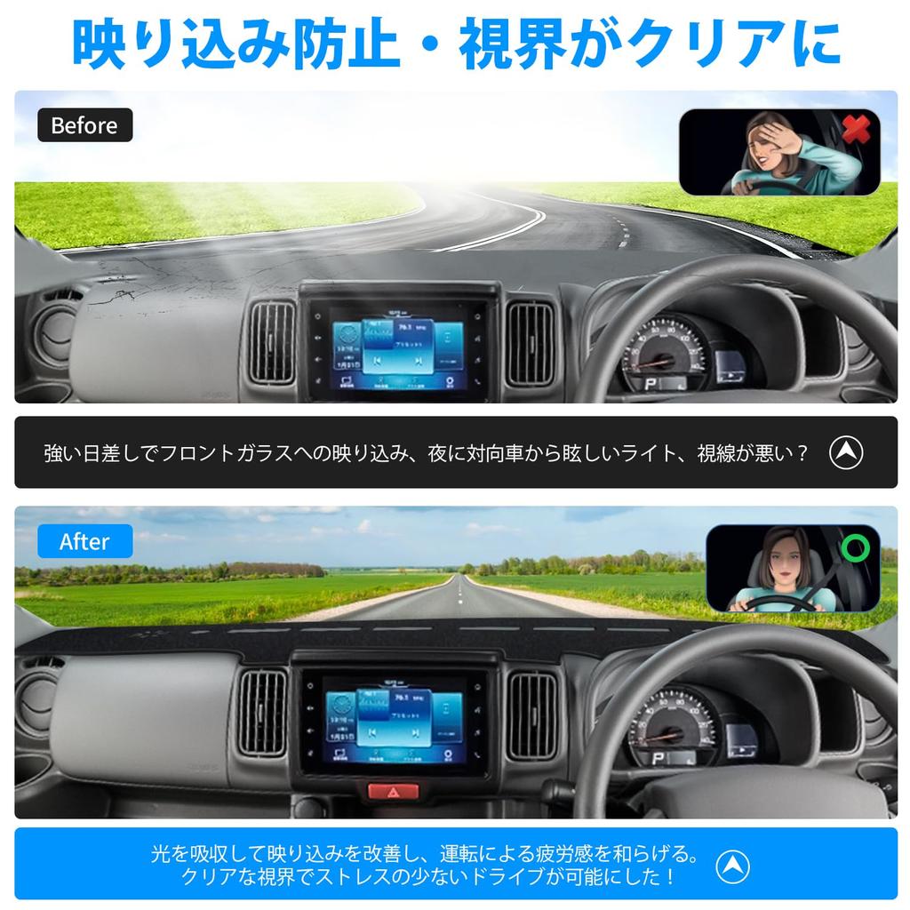 GIMUYA Dashboard Mat for Suzuki Every Van Every Wagon 2015 Dash Protective Custom Sun Set (DA17V), (DA17W) (February - Present) - Mat, Mat, Interior,