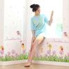 SK7040 Romantic Dandelion Baseboard Bedroom Living Room Decoration Waterproof Removable Wall Stickers