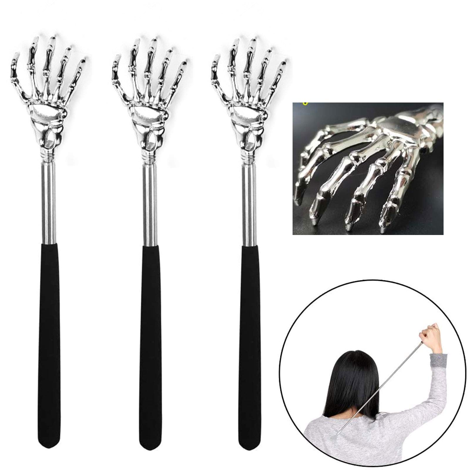 

Newsmy Спинной Чесатель Снятие Стресса Рука Внука Из Нержавеющей Стали, Телескопический, Стильный, Портативный, Удобный, Щетка, Товары, (3 куска)