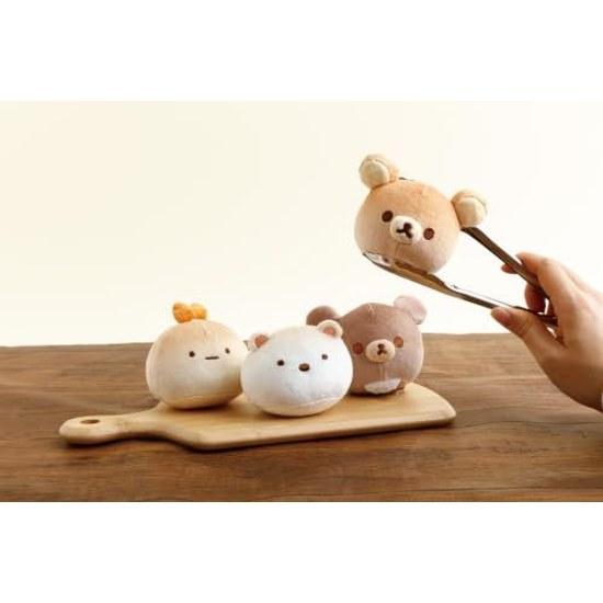 San-X Rilakkuma Anytime Bakery Goods Mochi Bread Plush Toy MZ06801 H8W9.5D7cm