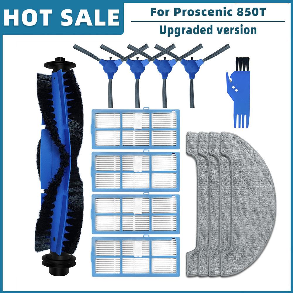 Replacement For Proscenic 850T Robot Vacuum Cleaner Spare Parts Accessories Main Side Brush Hepa Filter Mop Rag Brush Cover