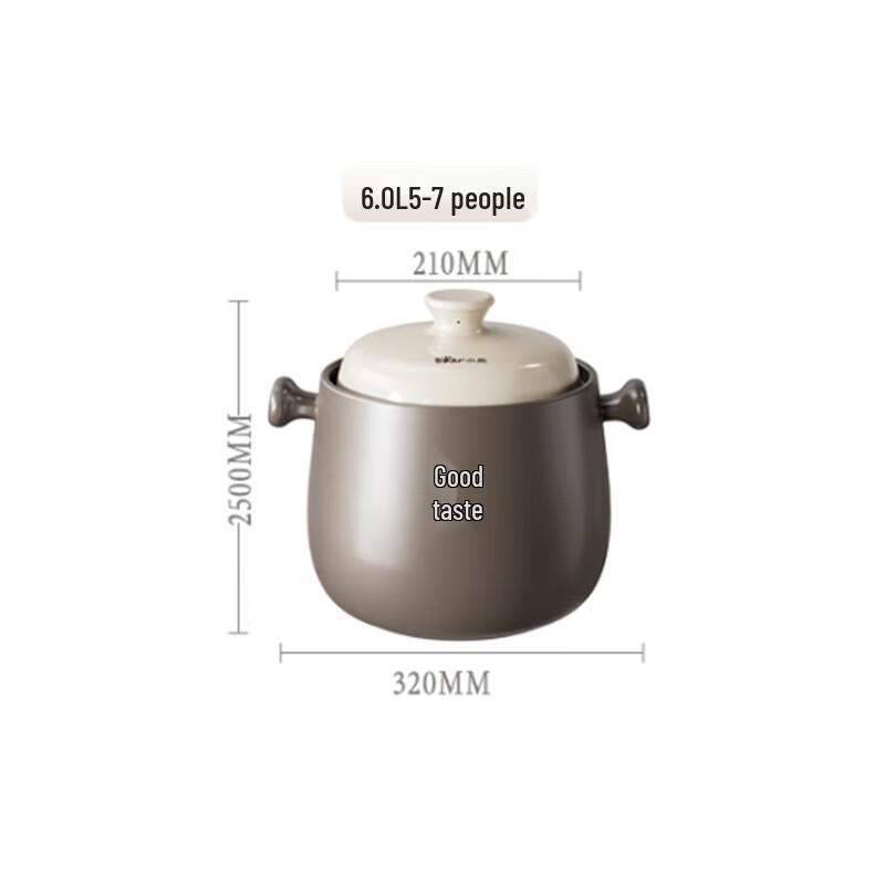 Little Bear High-Temperature Ceramic Clay Pot 6L
