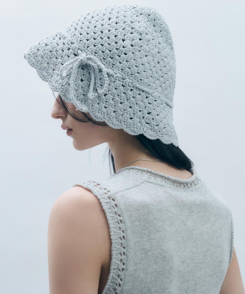 MONGDOL Lace Crochet Bucket Hat Mdac054_4 Colors