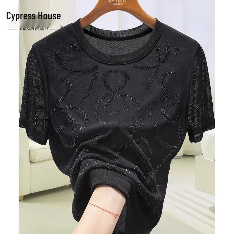 Sibai She Women's Rhinestone Slim Fit T-Shirt