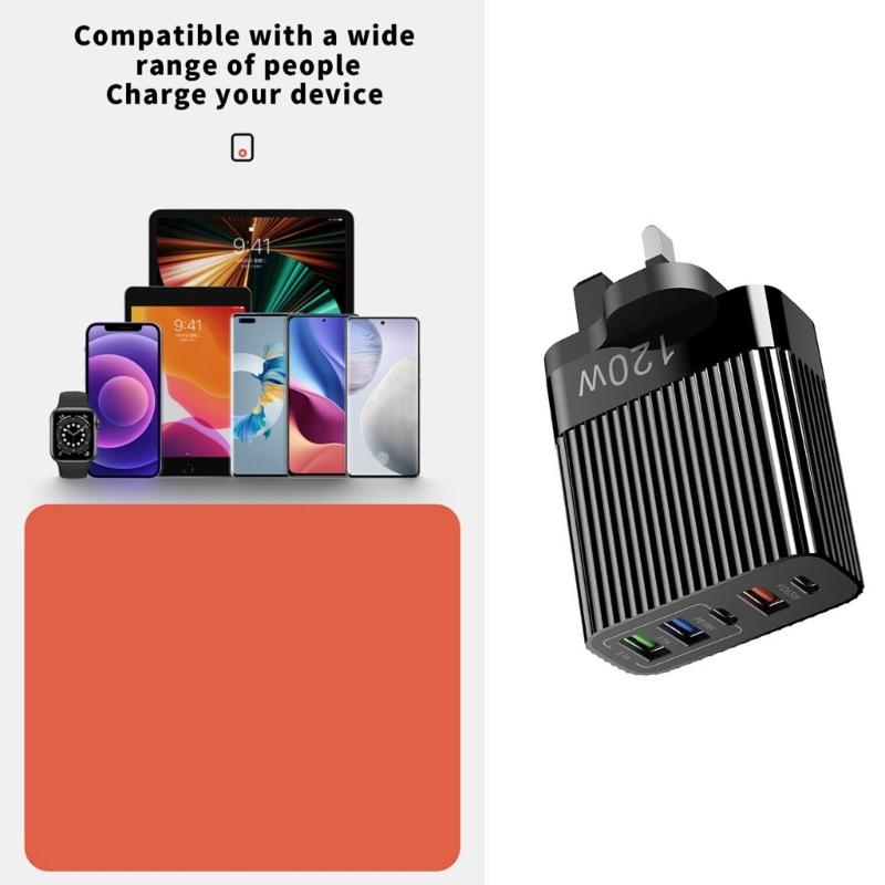 Compact 120W Port Charging Station for Devices